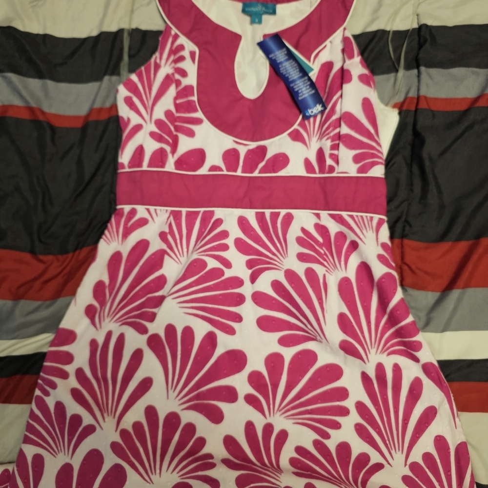 belk Pink and White Floral A-Line Maxi Dress (Item#104) - Picture 6 of 16